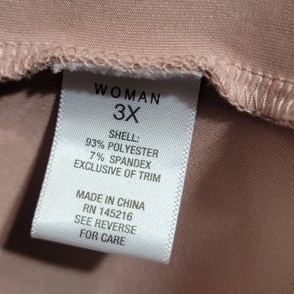 Roz & Ali Faux Suede Open Front Long Sleeves Long Jacket Size 3X - Picture 4 of 5